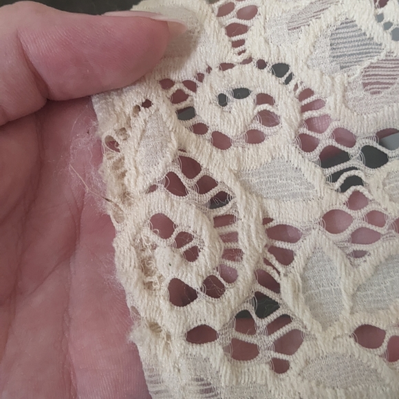 PinkBlush Beige Lace OffShoulder Long Sleeve Maternity Photoshoot or Bridal Gown - Picture 7 of 10